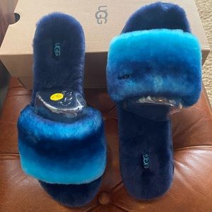 Brand New in box, comfy blue UGG slippers!
